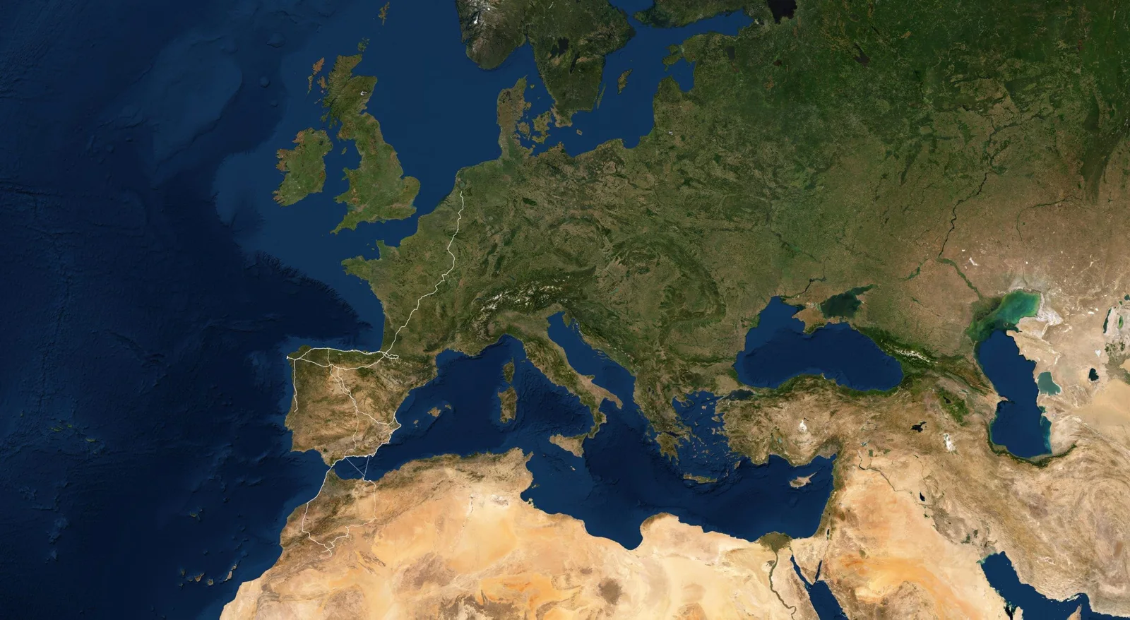 GABRIEL & JMHS, 15.9.2015 – 7.8.2019: Satellitenkarte Europas und Nordafrikas